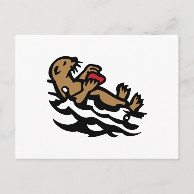Postal Nutria marina (Anverso)