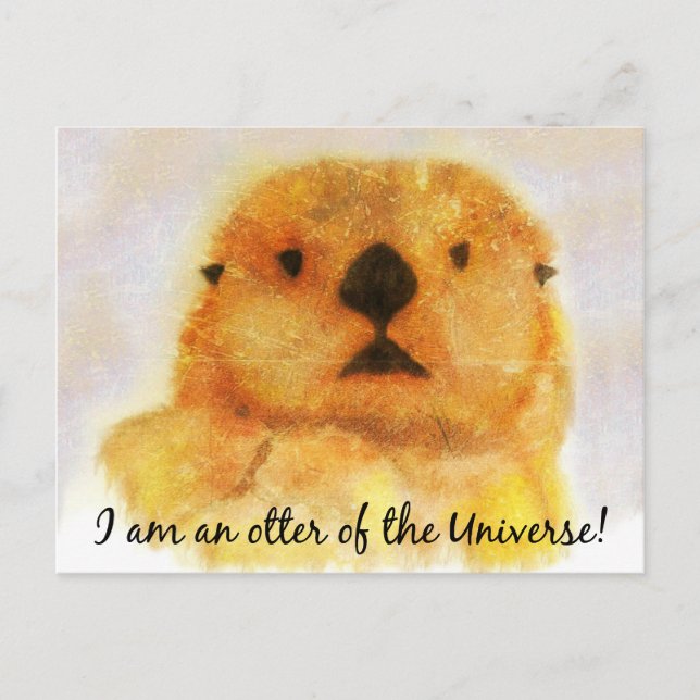 Postal Nutria - "Soy una nutria del Universo" (Anverso)