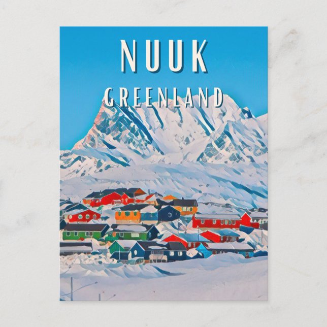 Postal Nuuk, la ville polaire aux paysages époustouflants (Anverso)