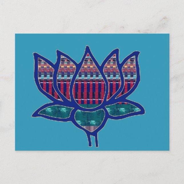 Postal NVN724 Lotus Flor Pura Meditación Espiritual Yoga  (Anverso)