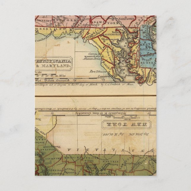 Postal NY, NJ, Pa, Del, Md (Anverso)