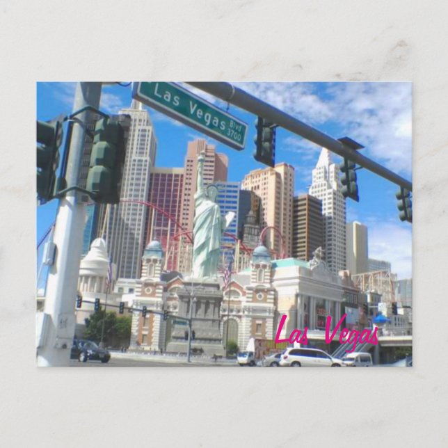 Postal NY NY Las Vegas Blvd Postcard (Anverso)