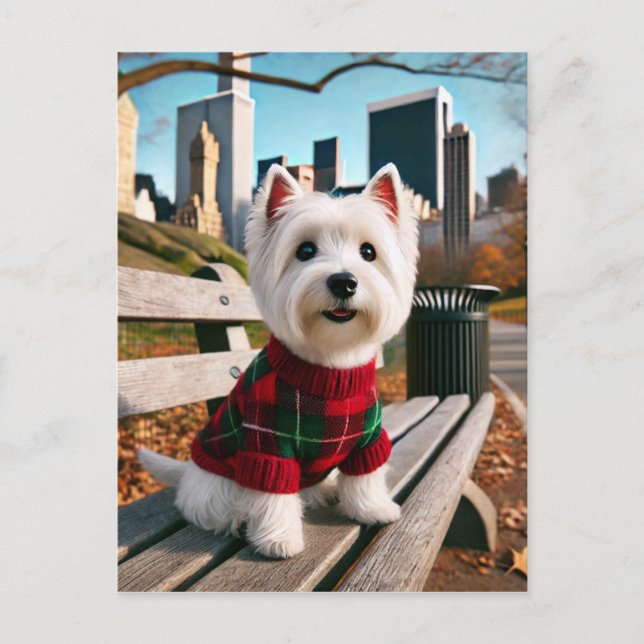 Postal NY Westie (Anverso)
