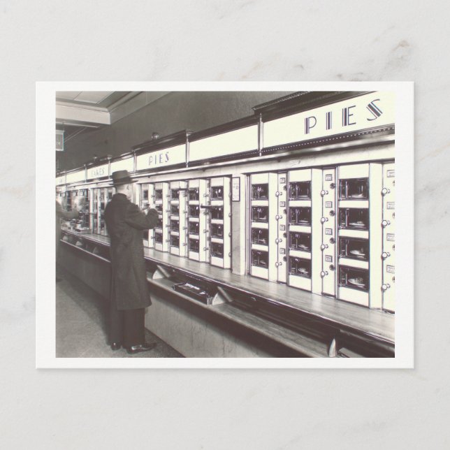 Postal NYC Automat Foto de Berenice Abbott Postcard (Anverso)