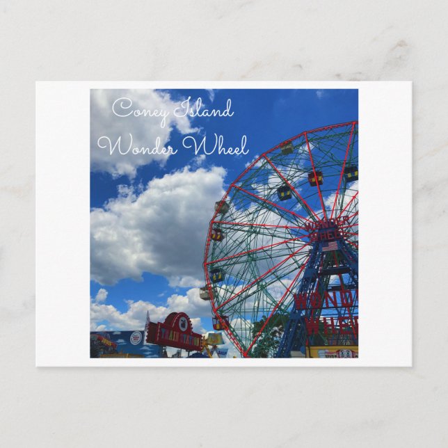 Postal NYC Coney Island Wonder Wheel (Anverso)