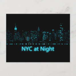 Postal NYC de noche
