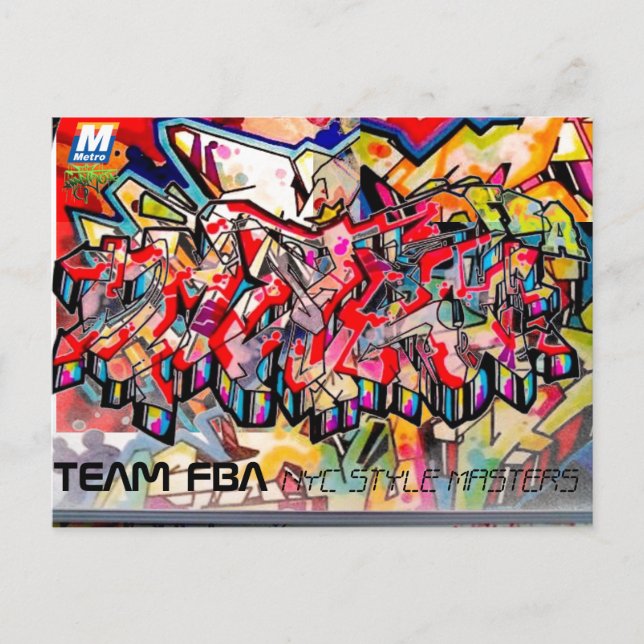 POSTAL NYC GRAFFITI POST CARTA (Anverso)