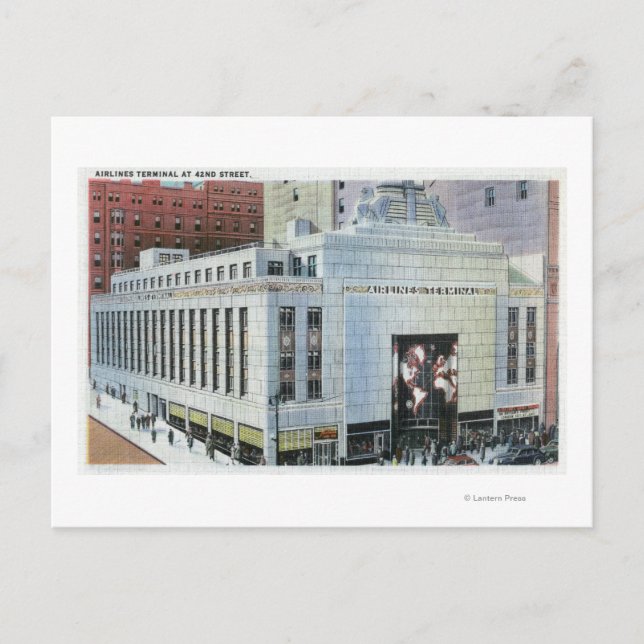 Postal NYC, New York42nd Street View of Terminals (Anverso)