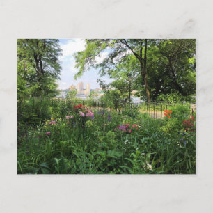Postal NYC Riverside Park Hudson River New York Postcard