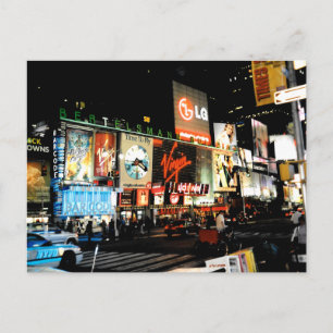 Postal NYC Times Square Broadway New York City Postcard