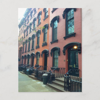 Postal NYC Townhouses, E. 18th Street, Postcard