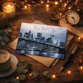 Postal NYC Unforgettable Night Skyline 