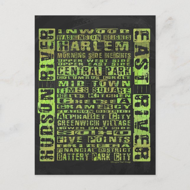 Postal NYC Vecindarios Verdes (Anverso)