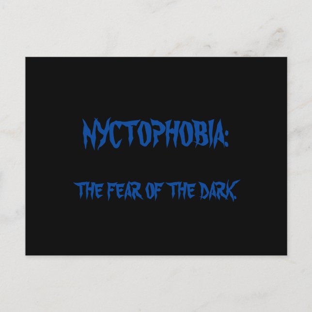 Postal Nyctophobia: El miedo a la carta oscura (Anverso)