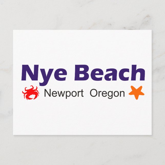 Postal Nye Beach Newport Oregon (Anverso)