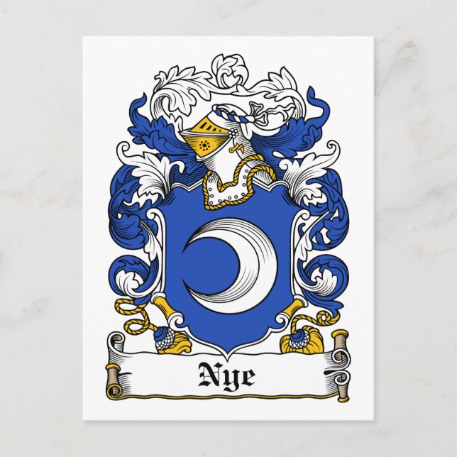 Postal Nye Family Crest (Anverso)