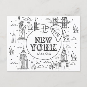 Postal NYE New York Vacation Souvenirs NYC Gift