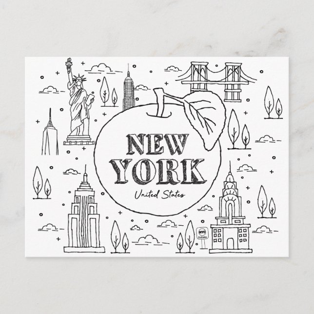 Postal NYE New York Vacation Souvenirs NYC Gift (Anverso)