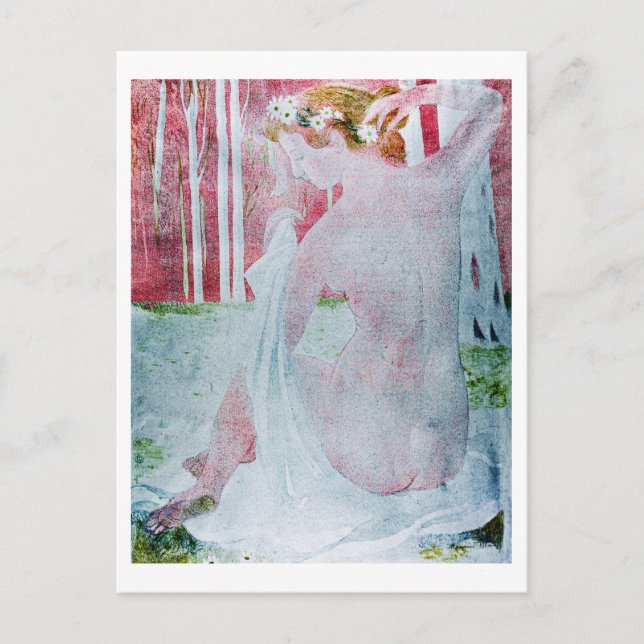 Postal Nymph con Daisies, Maurice Denis (Anverso)
