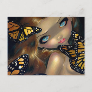 Postal "Nymph with Monarchs"