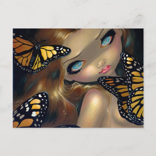 Postal "Nymph with Monarchs" (Anverso)