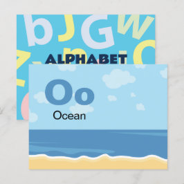 Postal O es para Ocean - Alphabet Flash Card