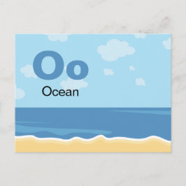 Postal O es para Ocean - Alphabet Flash Card