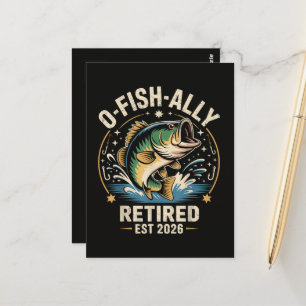 Postal O-Fish-Almente Retirado 2026 Pescador Pesca 