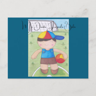Postal O Menino de Boné e a Bola