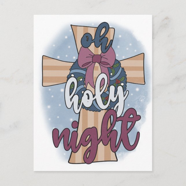 Postal O Santa Noche Fe Esperanza Amor Navidades Jesús Di (Anverso)