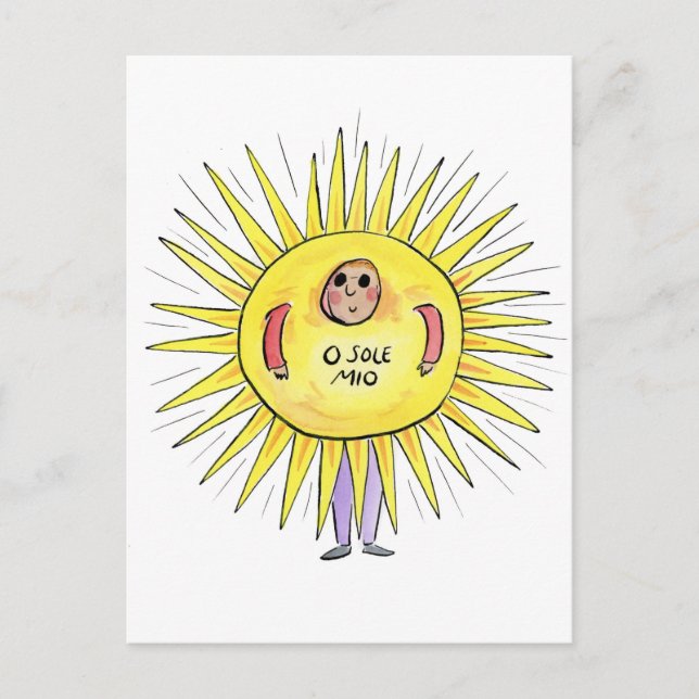 Postal O sole mio (Anverso)
