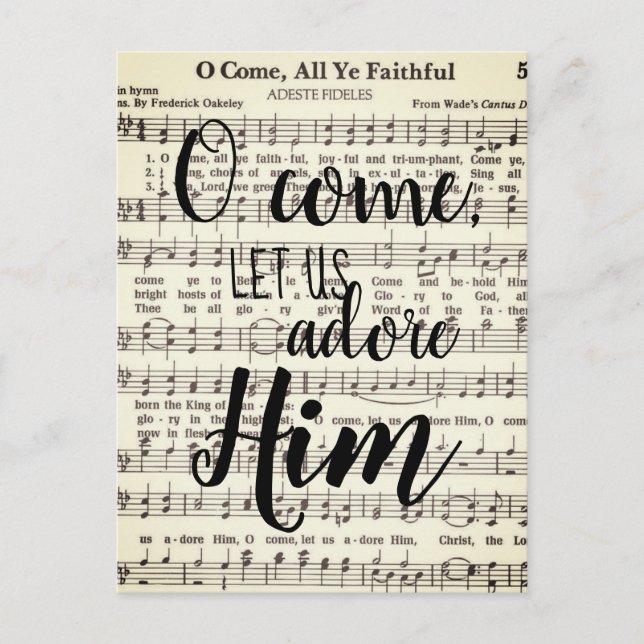 Postal O Ven, Que Lo Adoremos (Anverso)