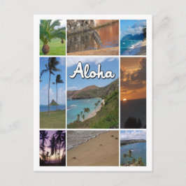 Postal Oahu, Collage de fotos de Hawaii