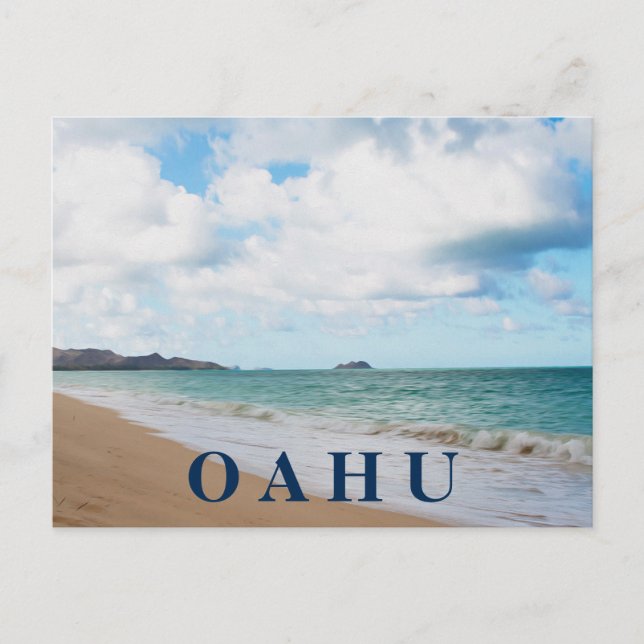 Postal Oahu Hawaii Ocean Waves & Beach (Anverso)