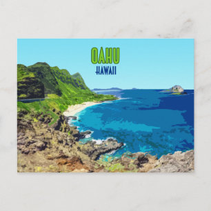 Postal Oahu Hawaii Playa Vintage