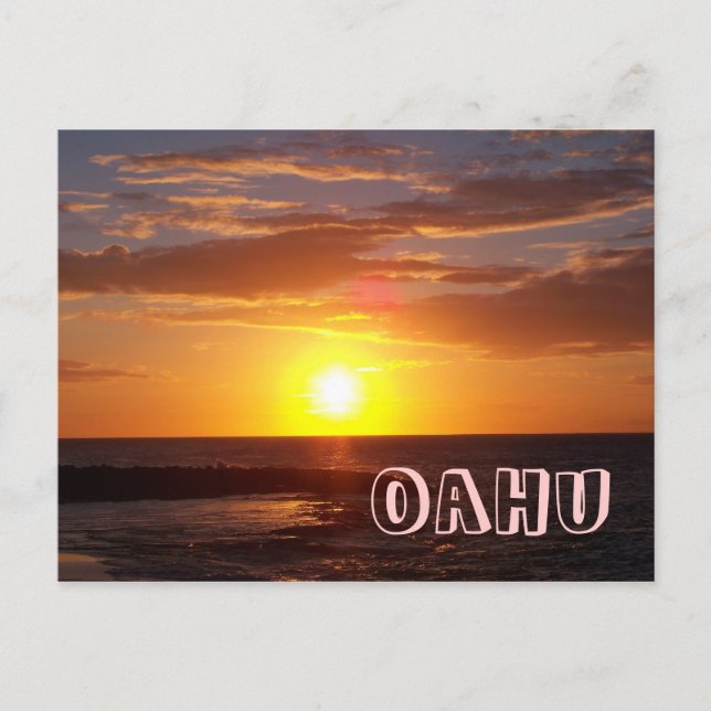 Postal Oahu Sunset (Anverso)