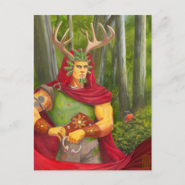 Postal Oak King Portrait mini print (Anverso)