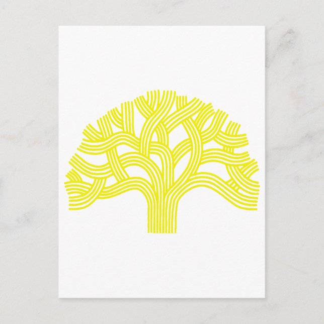 Postal Oak tree Oakland yellow (Anverso)