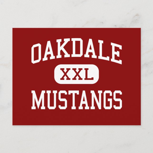 Postal Oakdale - Mustangs - High - Oakdale California (Anverso)