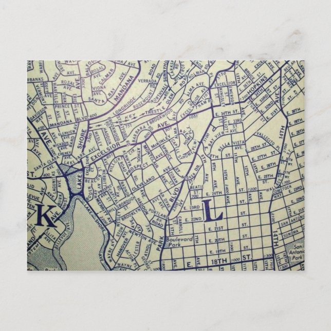 Postal Oakland, CA Mapa de cosechas (Anverso)