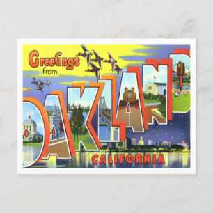 Postal Oakland, California Big Letters Postcard