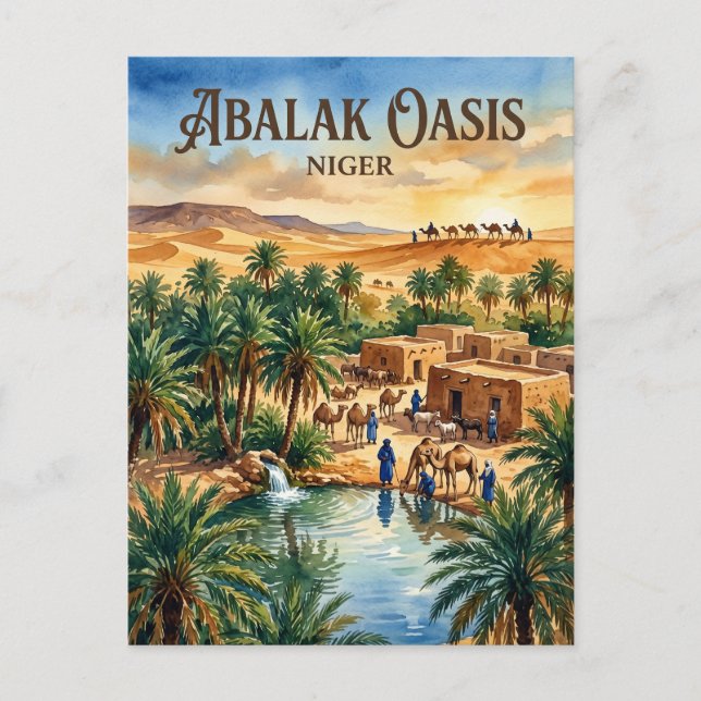 Postal Oasis de Abalak Níger (Anverso)