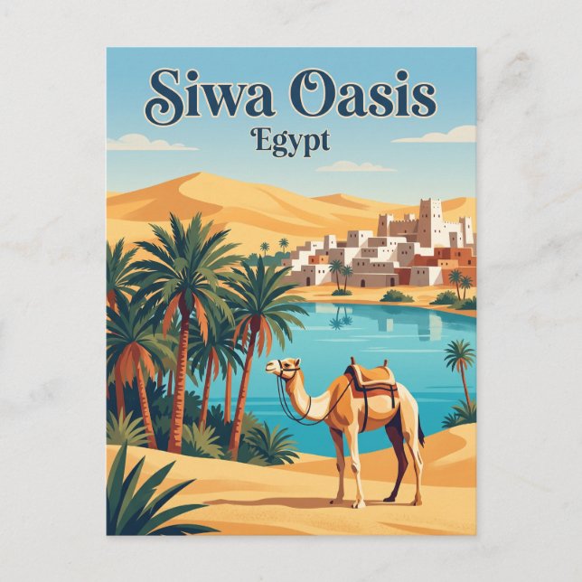 Postal Oasis de Siwa Egipto (Anverso)
