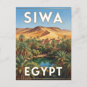 Postal Oasis de Siwa Egipto Paisaje del desierto de Palm