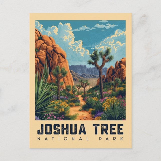 Postal Oasis del Desierto: Parque Nacional del Árbol Josh (Anverso)
