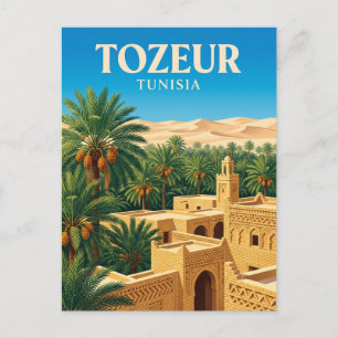 Postal Oasis del Sahara de Tozeur Túnez