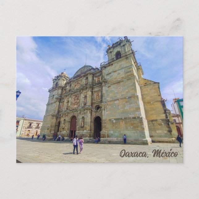 Postal Oaxaca, México, Catedral (Anverso)