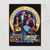 OBAMA-1ª FAMILIA-Postcard