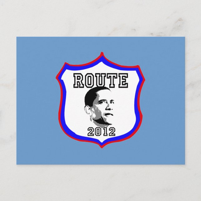Postal Obama 2012 Ruta 2012 Barack Obama Presidente (Anverso)