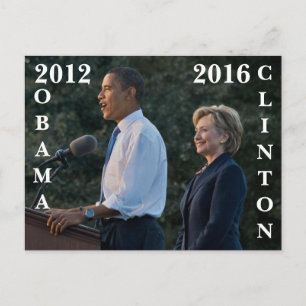 Postal Obama 2012 y Clinton 2016